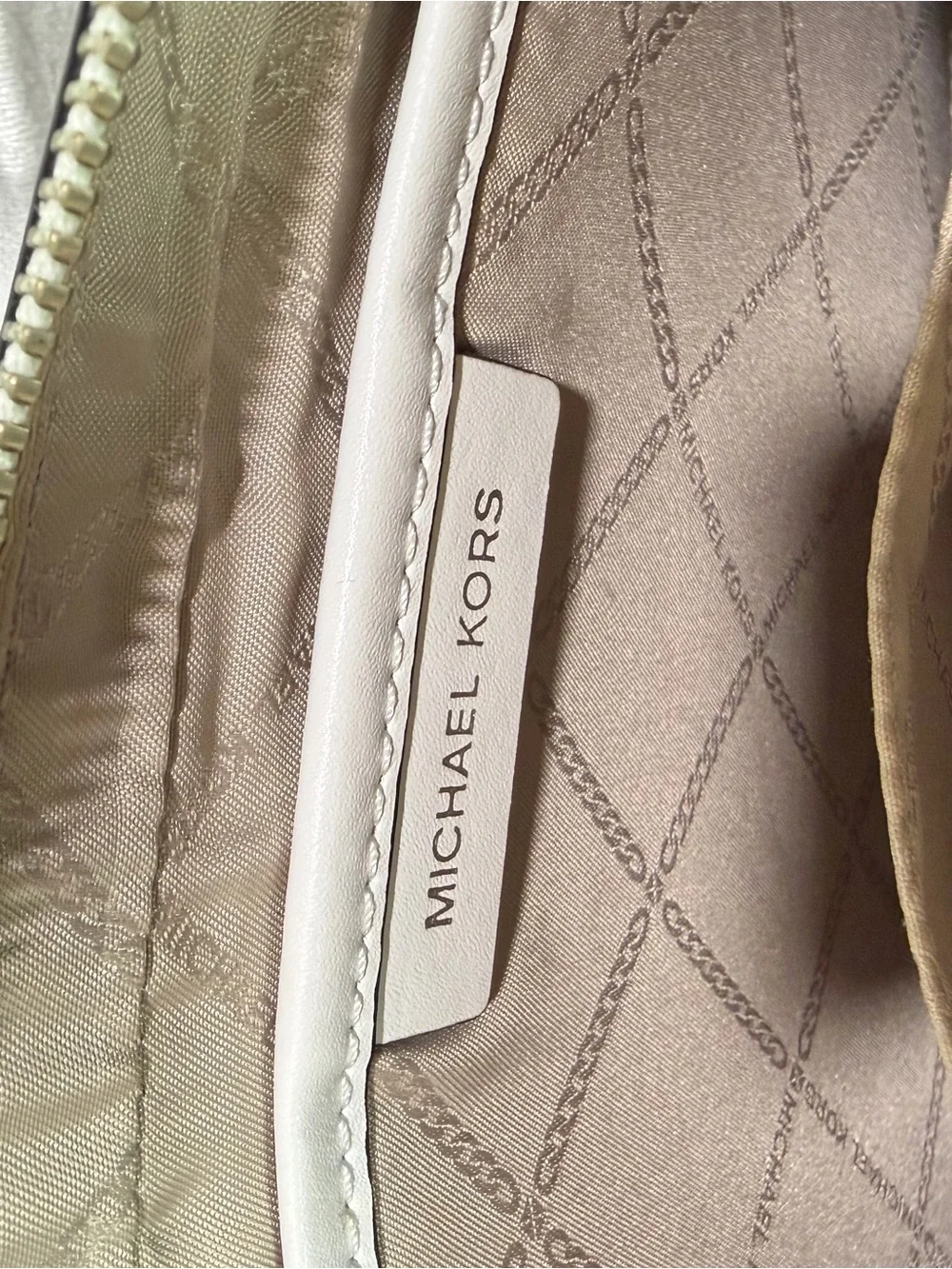 Michael Kors Black and White Diagonal Colorblock Messenger Bag